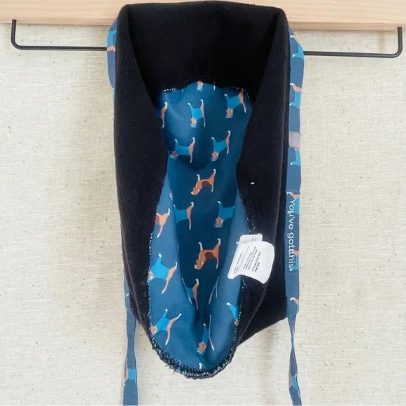 Figs Teal Blue Dog Print Scrub Cap - Picture 2 of 5